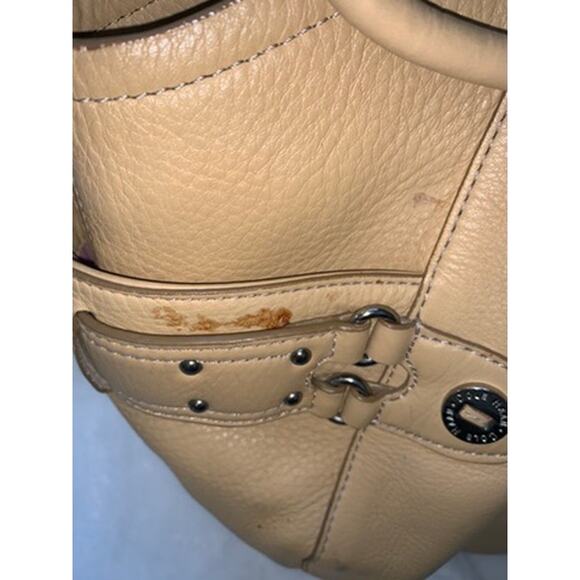 Cole Haan Women's Beige Tote Bag Pebbled Leather Shoulder‎ Handbag - Picture 2 of 9